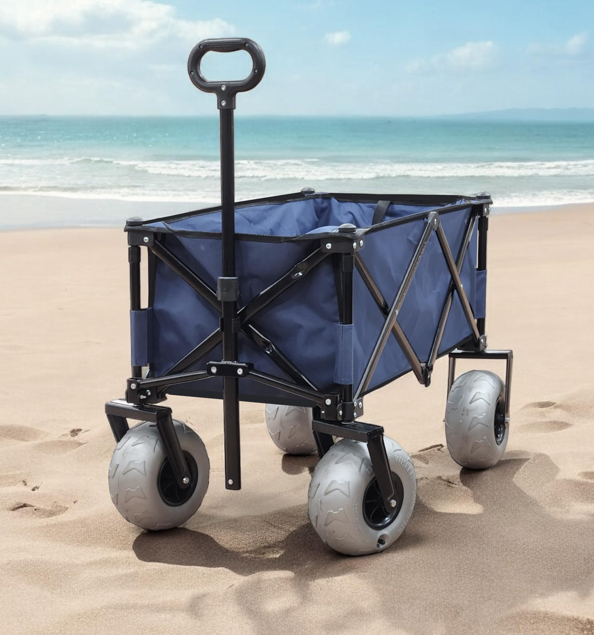 Rangland Beach Wagon retractable handle extends to a comfortable pulling height.