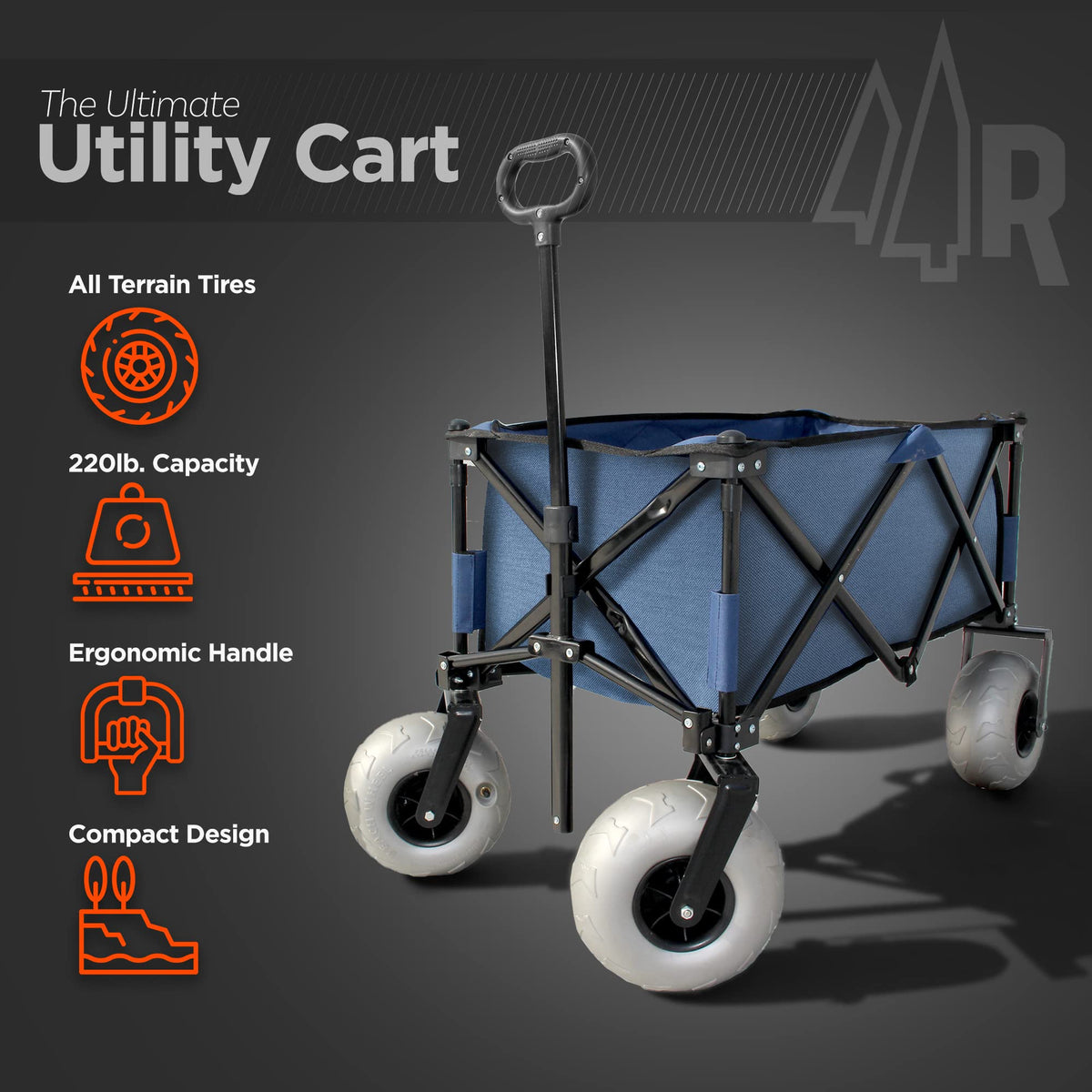 Rangland Beach Wagon showcases generous internal storage space for towels and gear.