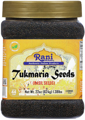 Rani Brand Tukmaria bottle of basil seeds ready for falooda