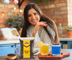 Rani Tukmaria bottle close-up – premium seeds ready to soak for falooda.