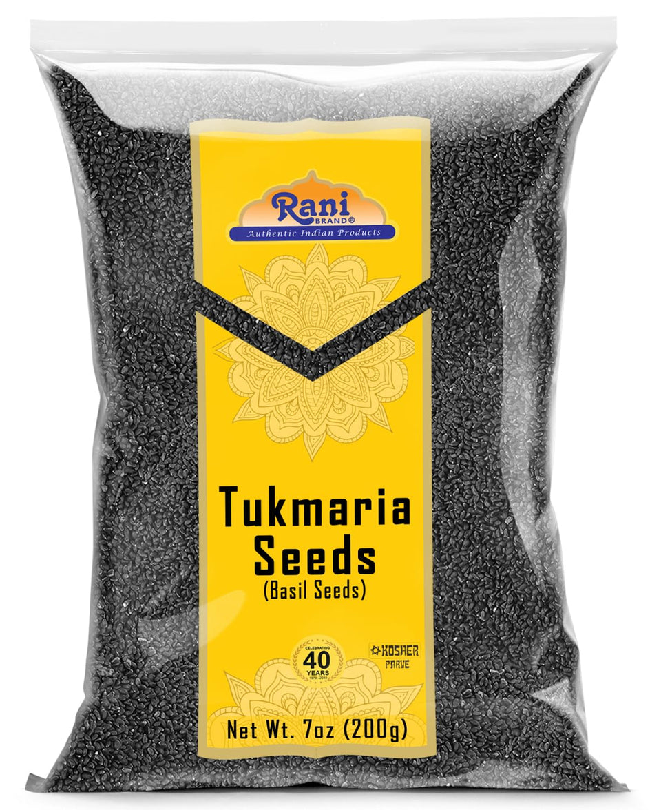 Rani Tukmaria seeds dry pack – authentic Indian pantry staple for drinks and desserts.