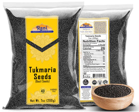 Rani Tukmaria soaked seeds – swollen, gelatinous texture ideal for beverages.