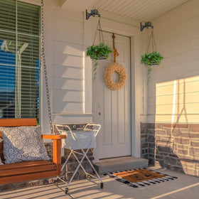 RANRTI sturdy-metal-construction supports baskets, pots, and lightweight decor.