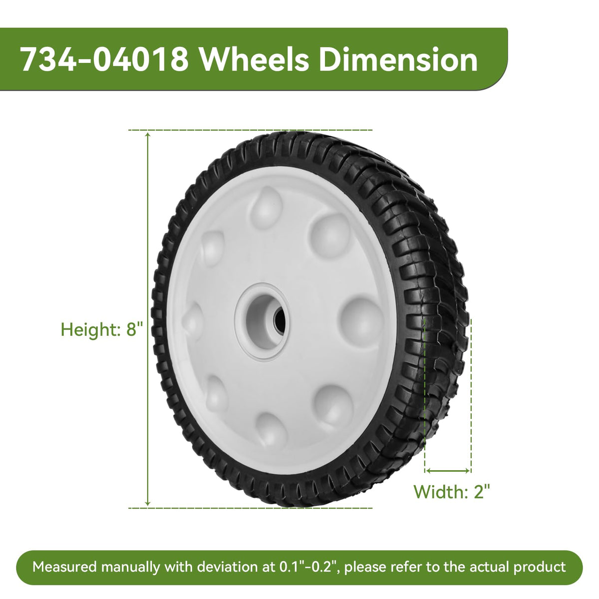 Ranwin 734-04018 grey tire profile enhances durability for tough yard work.