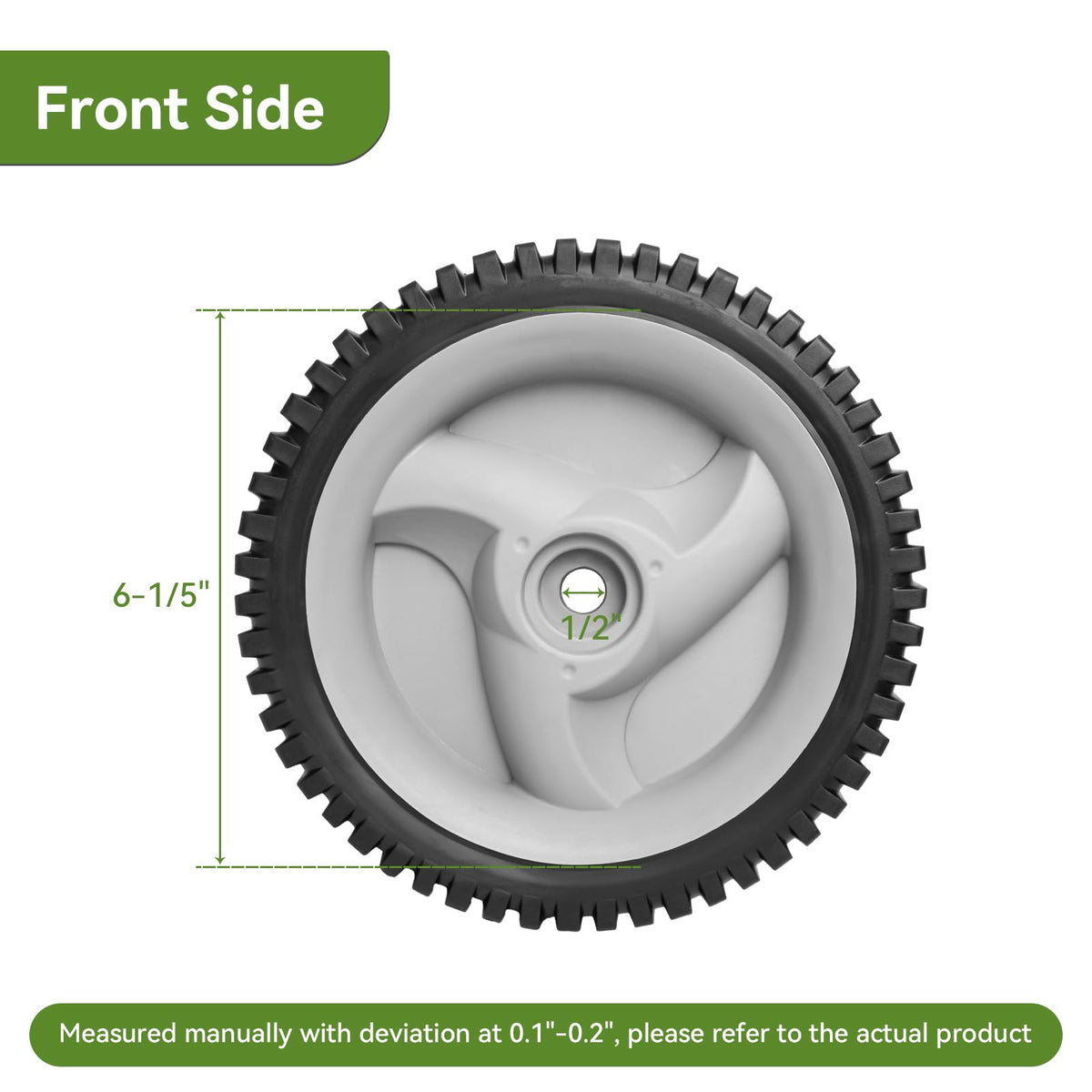 Ranwin front-drive wheel Craftsman mower hub bore detail for precise fit