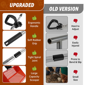 Ranwin heavy-gauge steel wire scoop resists wear and rust.