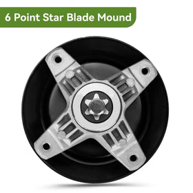 Blade screws onto Ranwin spindle using a sturdy 6-point pattern.