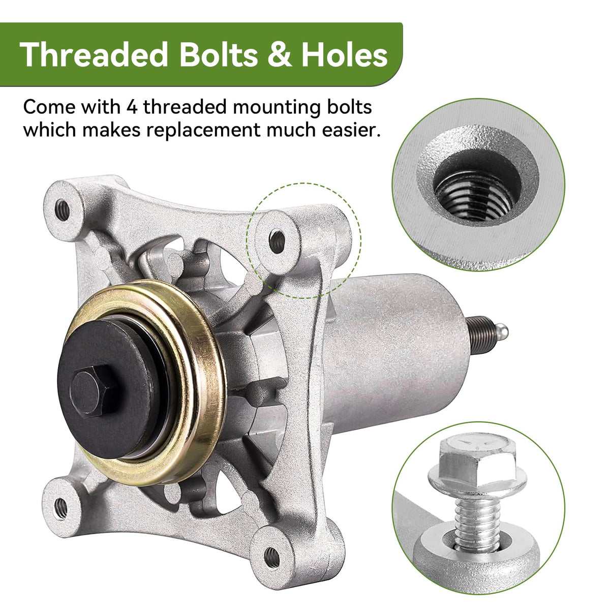 Grease fittings on Ranwin spindle enable easy lubrication and maintenance.