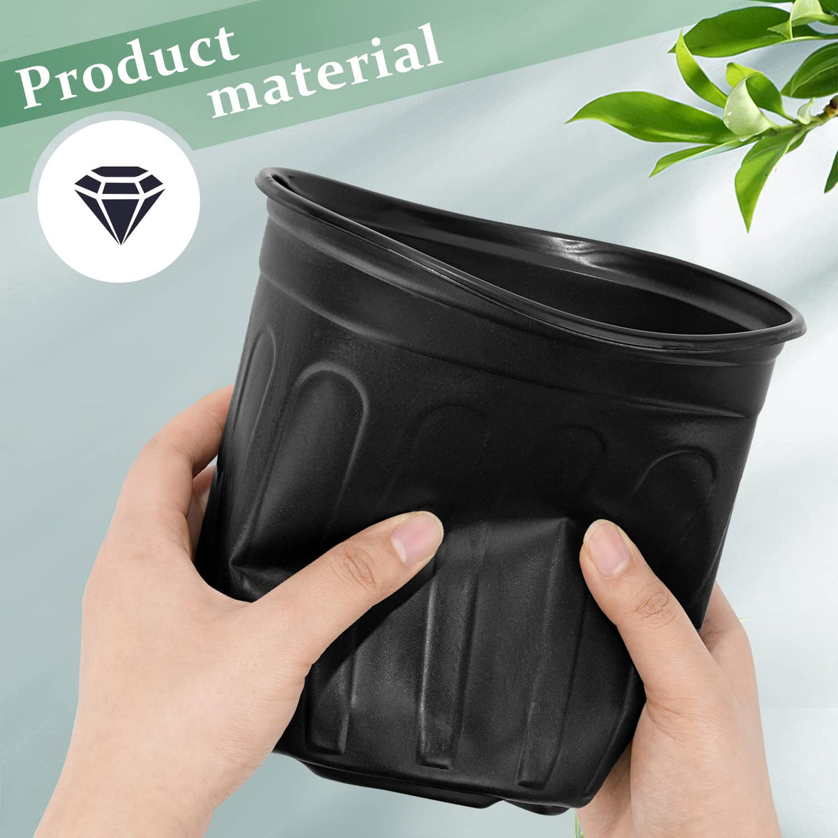 RAOOKIF 3 gallon pot bottom drainage holes promote healthy drainage.