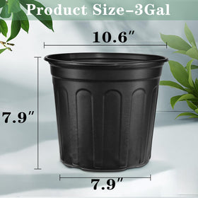 RAOOKIF 3 gallon pot's flexible plastic enables repeated reuse.