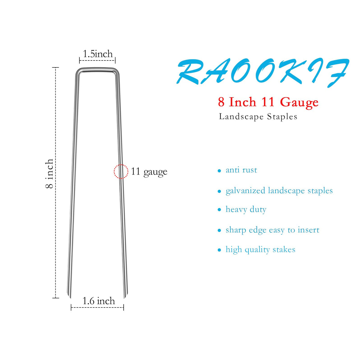 RAOOKIF anti-rust galvanized stakes coating resists weathering