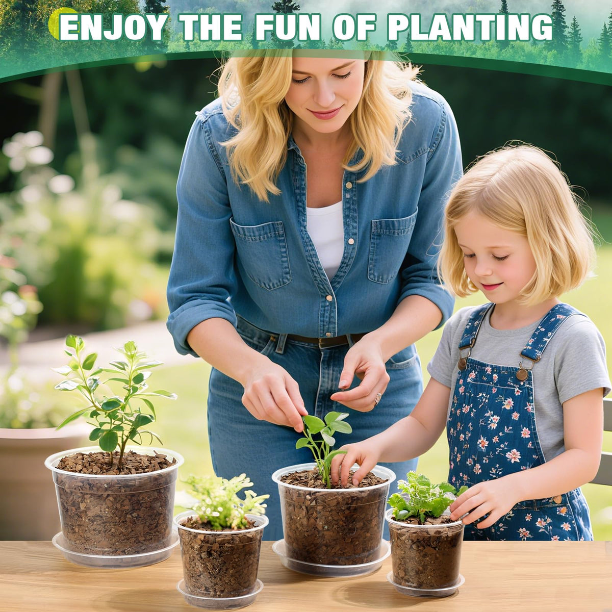 RAOOKIF clear nursery pot suitable for indoor and outdoor use