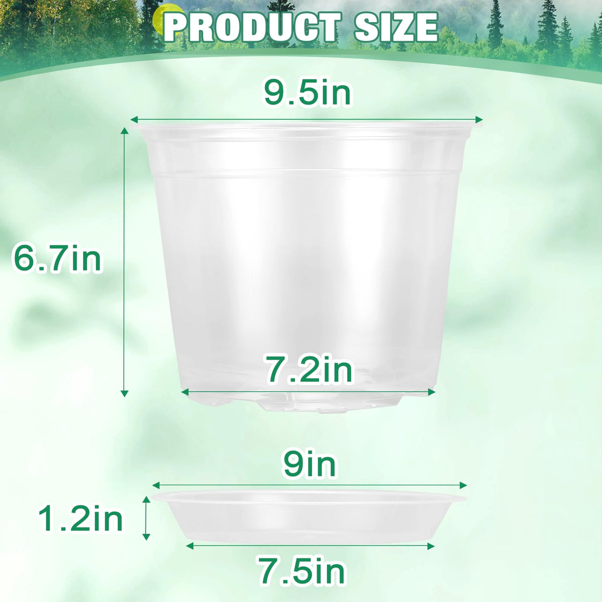 RAOOKIF durable PP material pot built for indoor and outdoor use.
