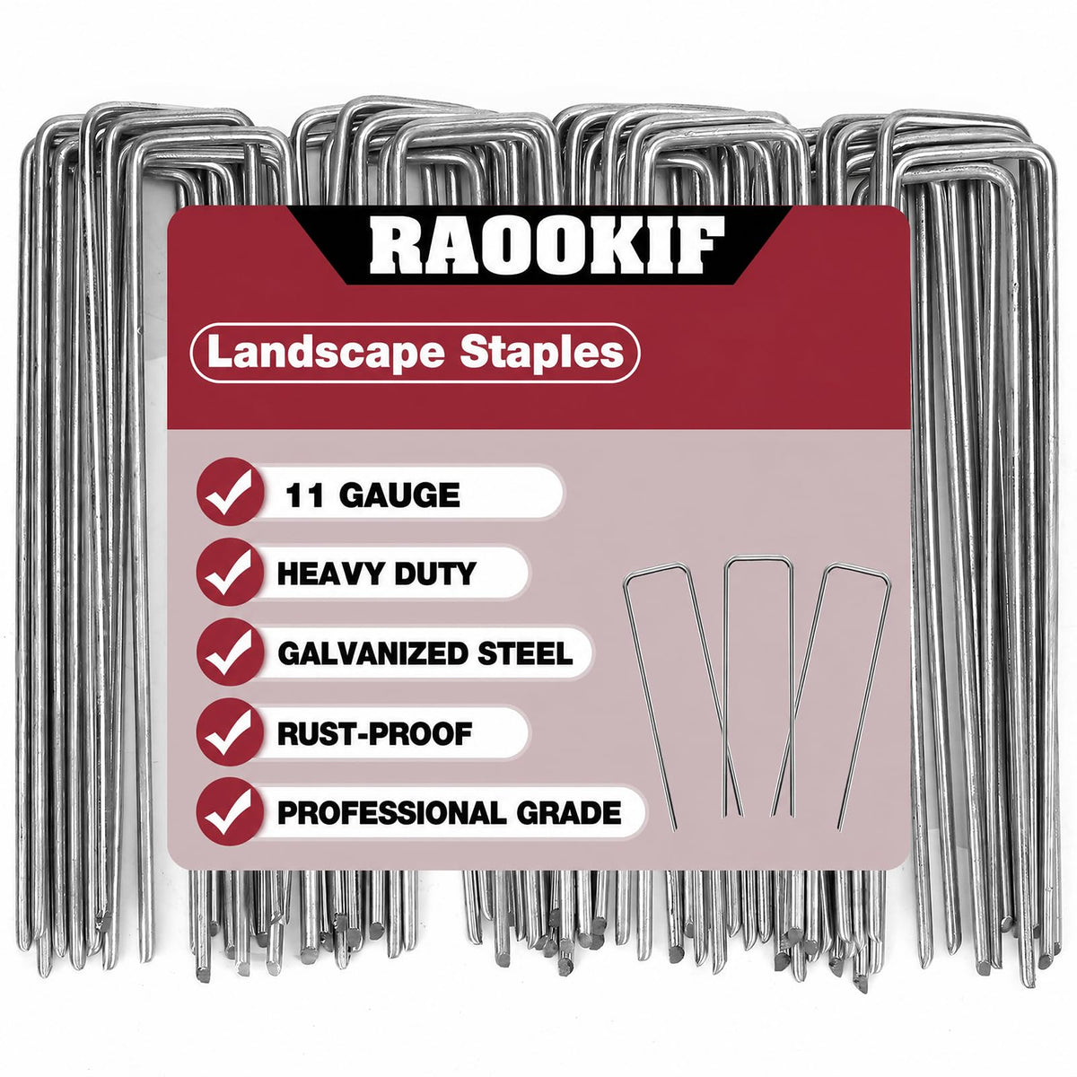 RAOOKIF 8-inch garden stakes packaging for easy deployment