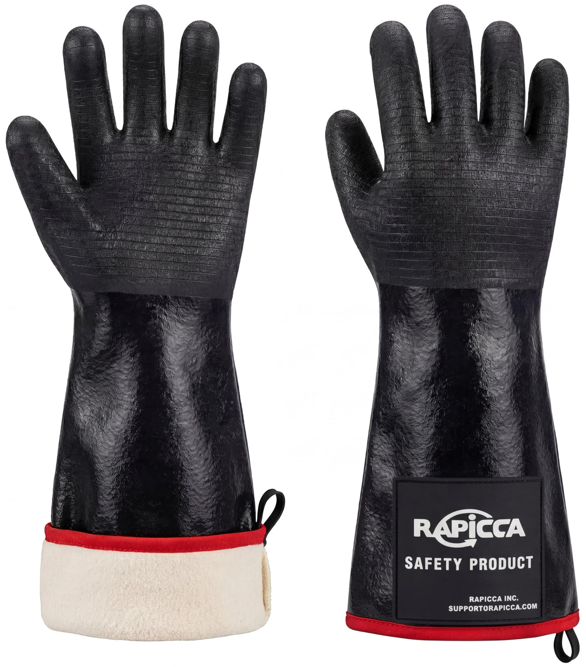 RAPICCA 932°F heat-resistant BBQ gloves for high-heat cooking and oil resistance.
