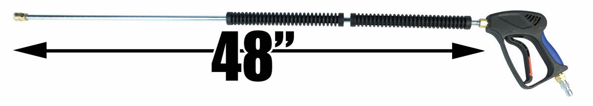 Raptor Blast 48-inch wand extends reach to tall surfaces and wide areas