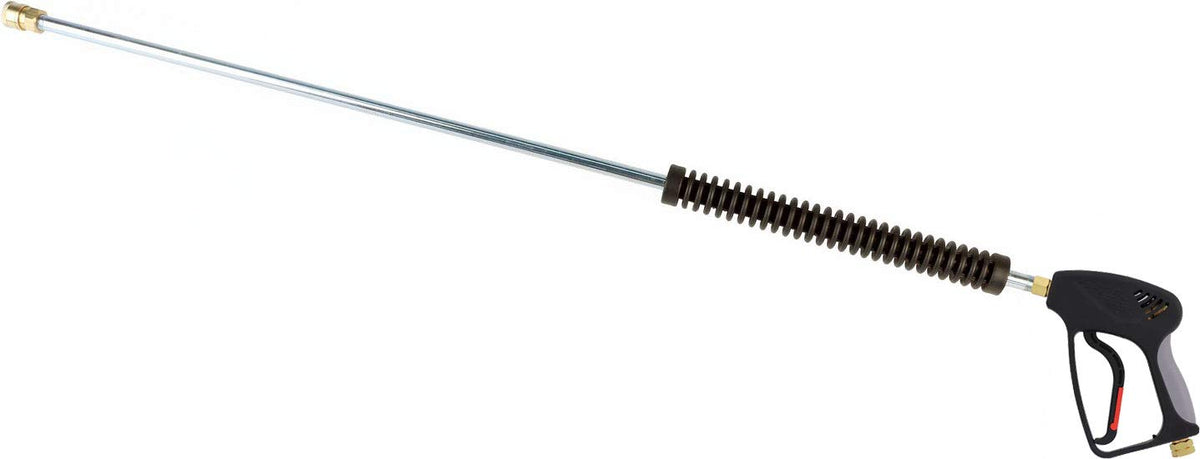 Raptor Blast deluxe pressure washer gun with 36-inch wand for extended reach and control.