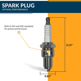 RARELEMON spark plug for reliable starts during lawn care.