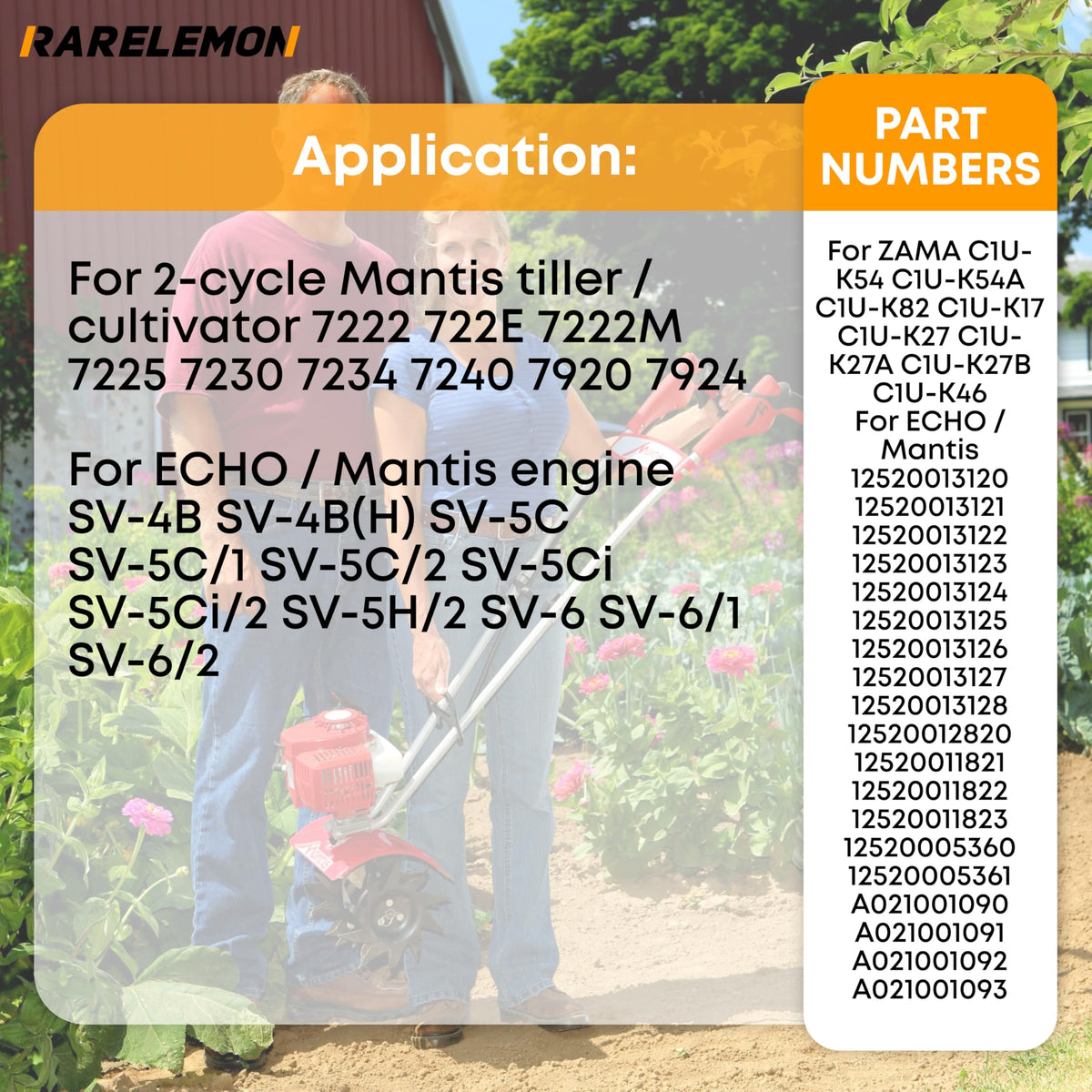 RARELEMON SV-series compatibility helps hedge trimmers and cultivators start reliably