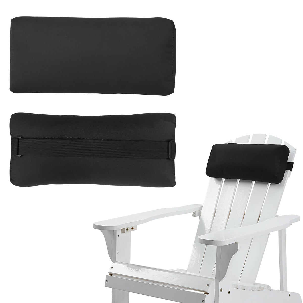Rasugarlary Chaise Lounge Head Pillow with adjustable strap for secure support.