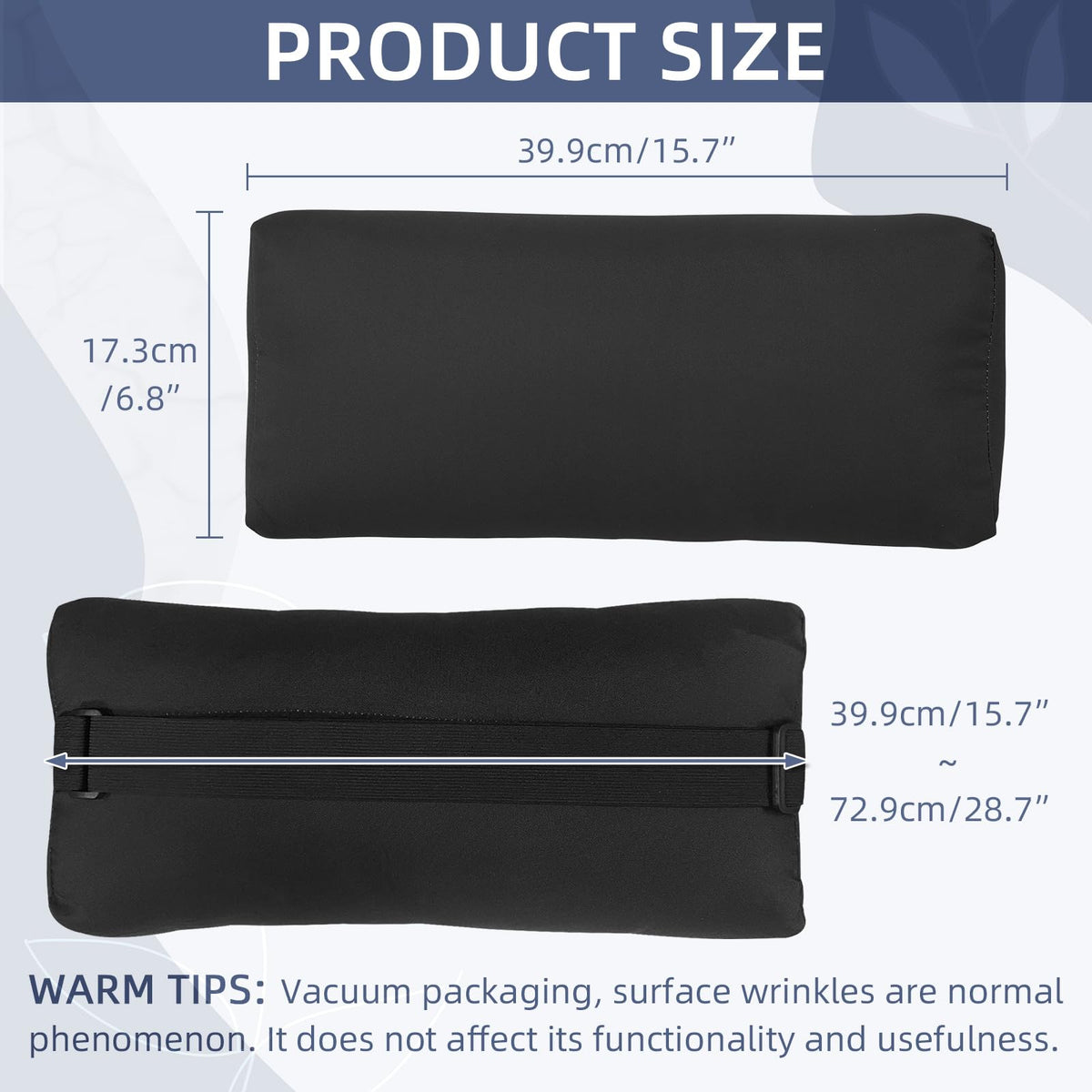 Rasugarlary Chaise Lounge Head Pillow with hidden zipper for easy cleaning.
