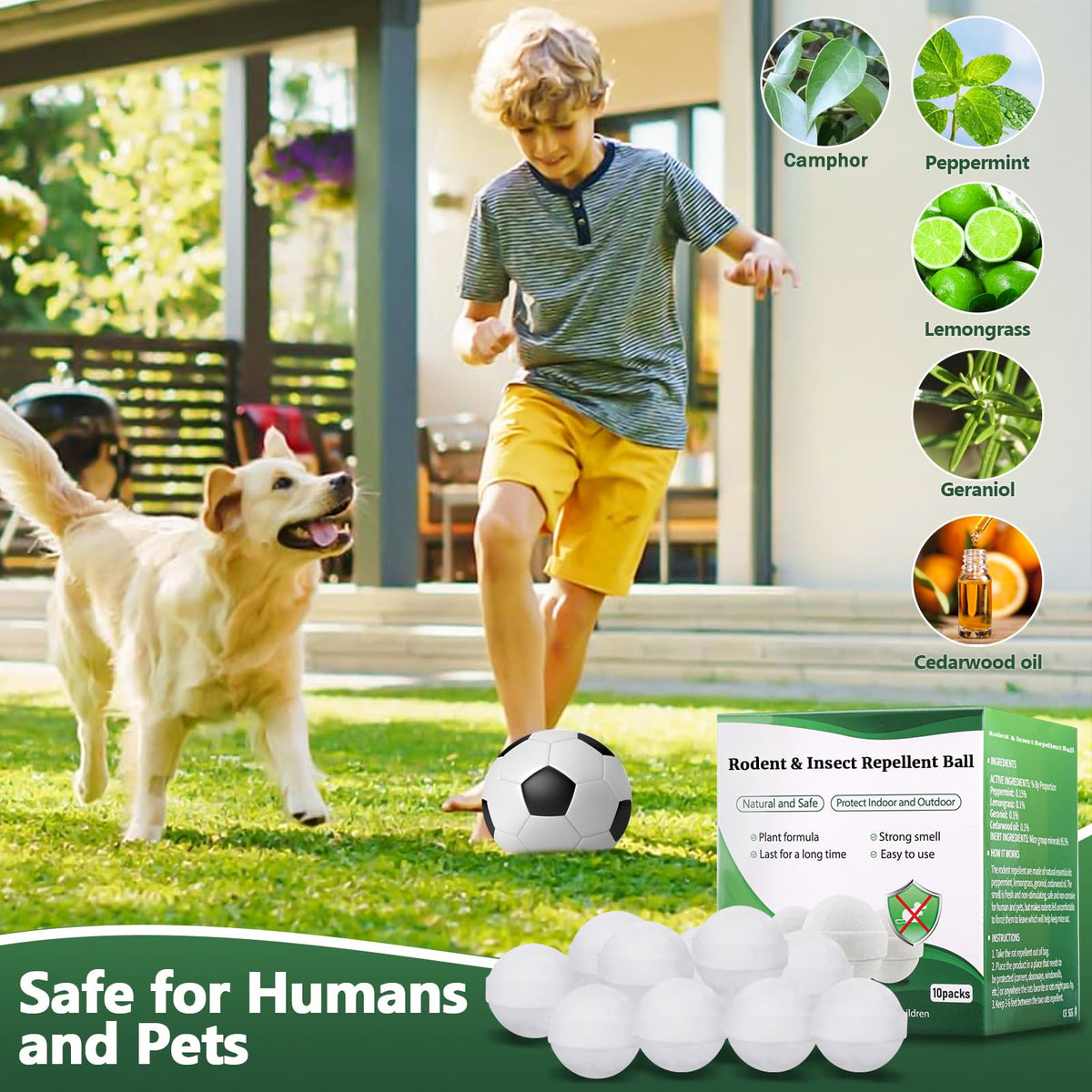RATITU Compact Packaging 10 Packs for versatile indoor outdoor use.