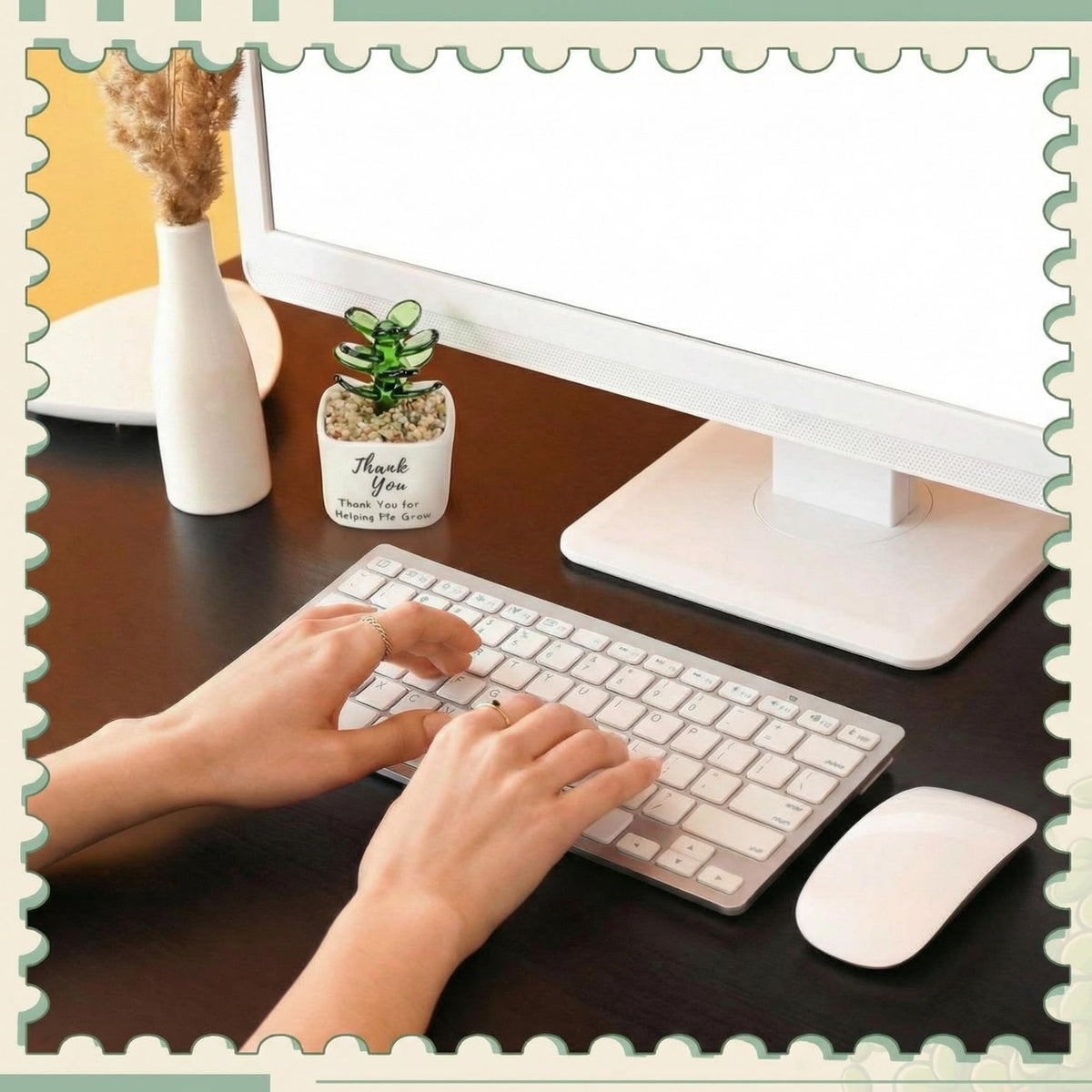 RattanView desk decor glass succulents brighten study spaces.