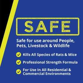 RatX 4 lb bucket label showing discs ready for use.