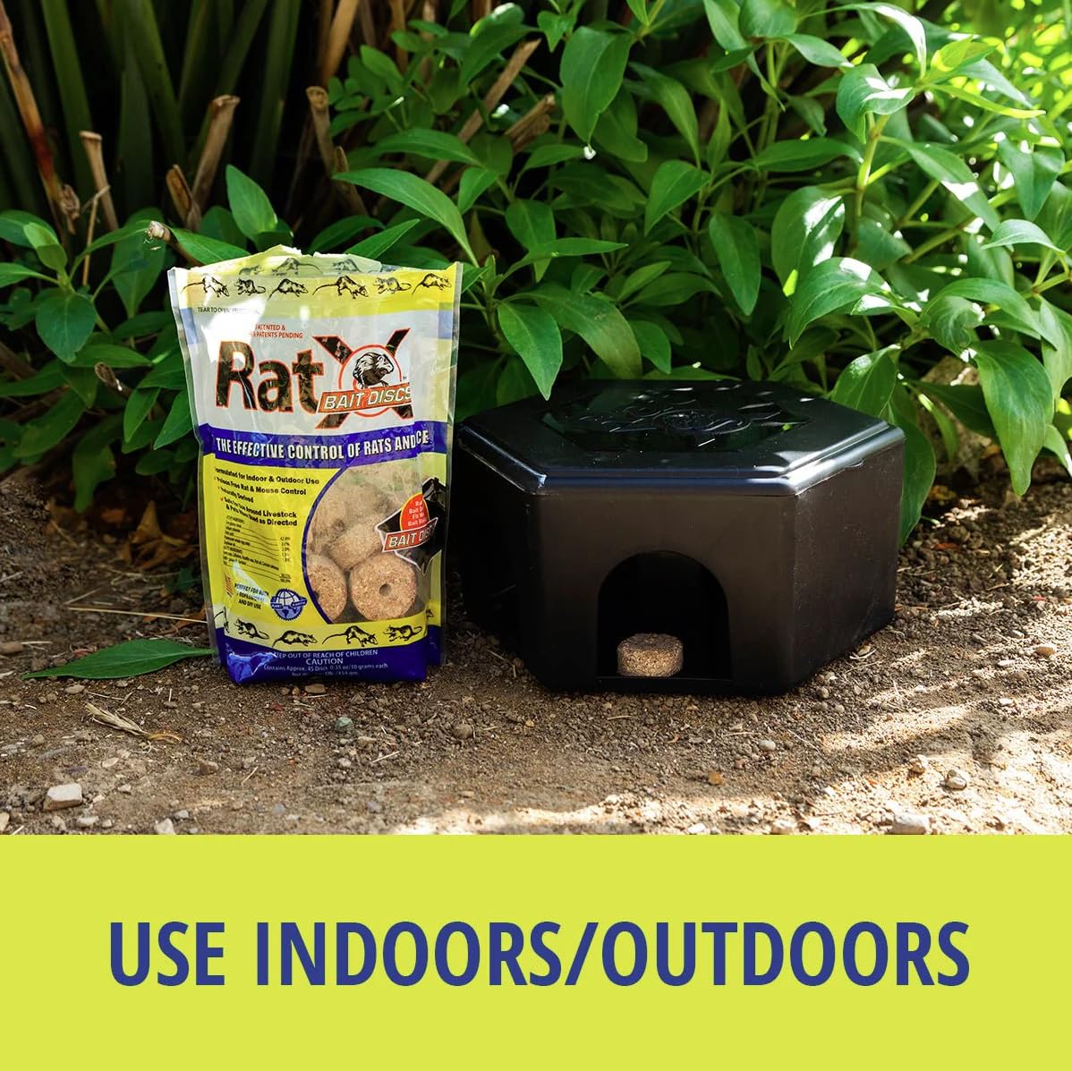 RatX bait station easy-access lid for quick refills