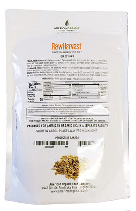 Raw Garden Canary Seed bag open for versatile human consumption.