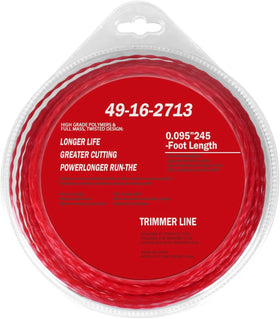 Rawolp 49-16-2713 twisted trimmer line 0.095in for cleaner cuts with reduced wobble