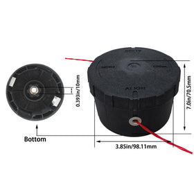 Rawolp cordless trimmer head installation close-up for easy fit.