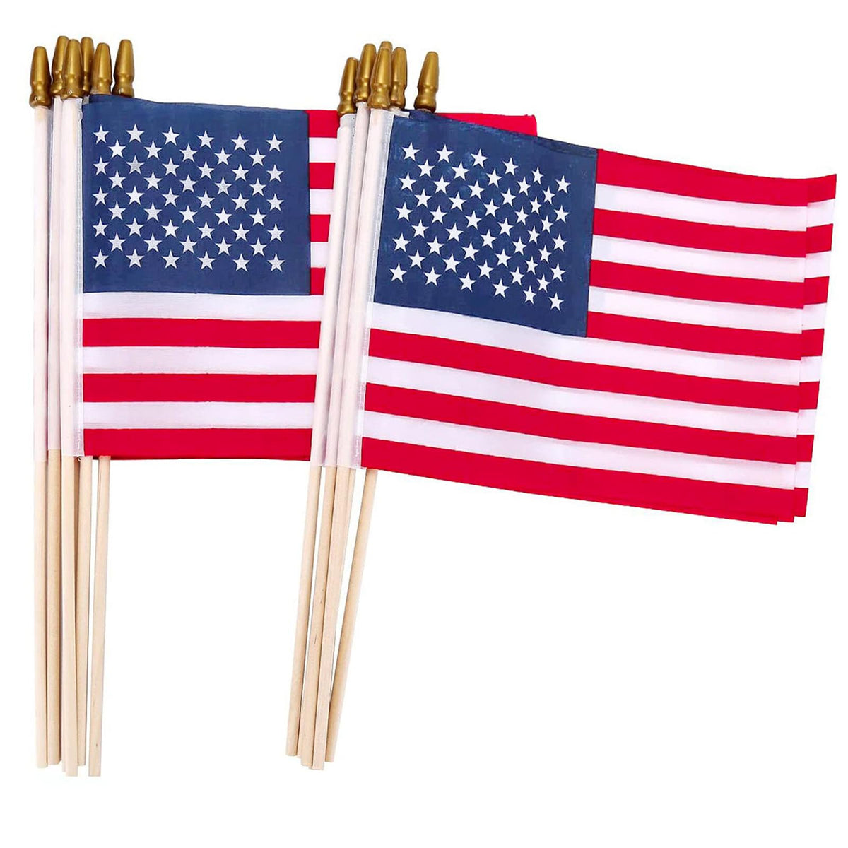 RAXCONN American flag on a stick, 8x12 inch for parades and handheld display.