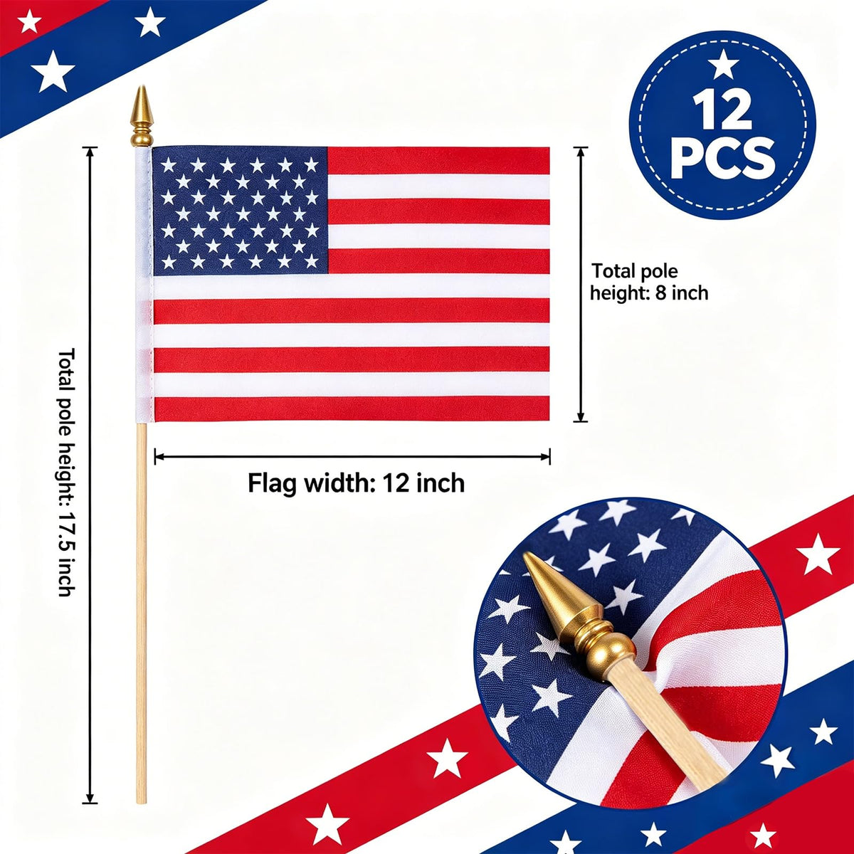 RAXCONN tear-resistant polyester flag withstands wind and weather