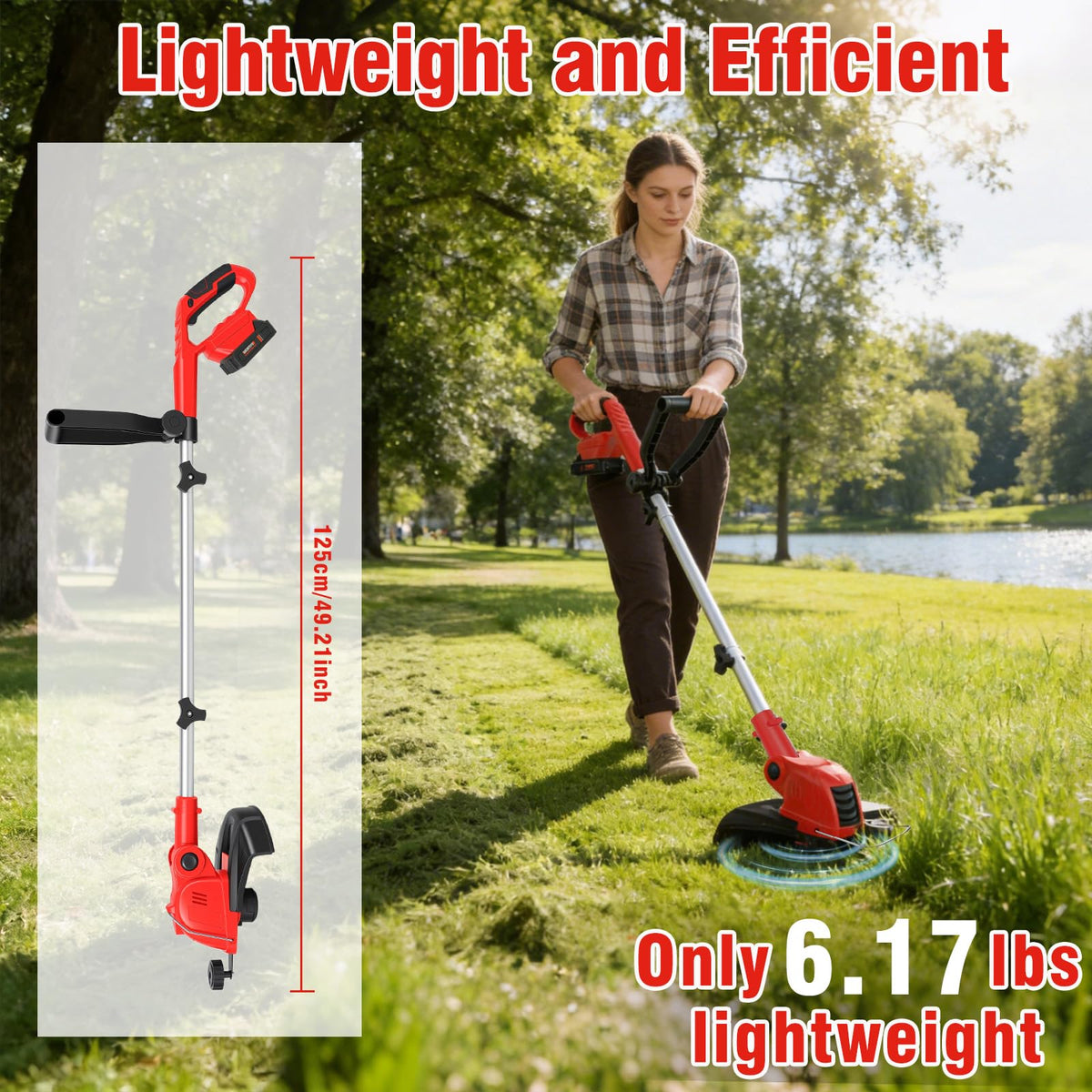 RAXONE red compact garden tool ready for quick yard work