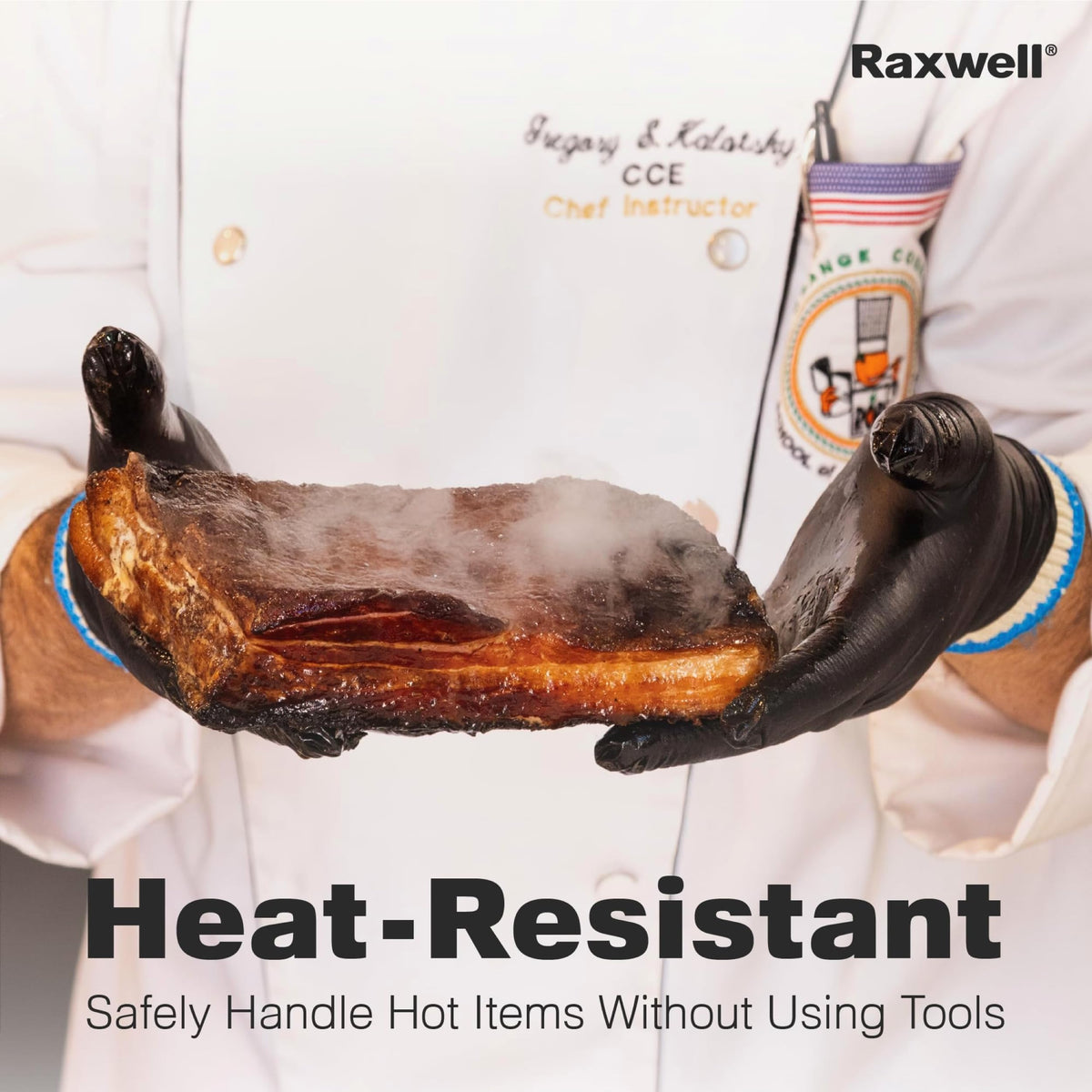 Raxwell BBQ Gloves highlight ambidextrous design for left- or right-handed comfort.