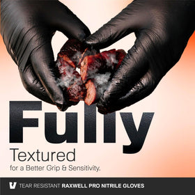 Raxwell BBQ Gloves with fingered tips offer precise control when handling hot pans.
