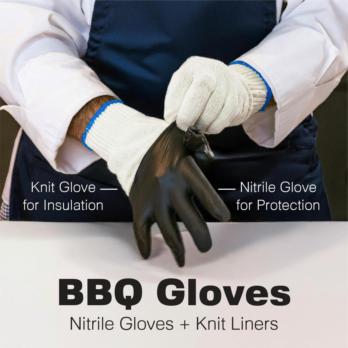 Raxwell BBQ Gloves demonstrate non-slip nitrile grip for secure handling.