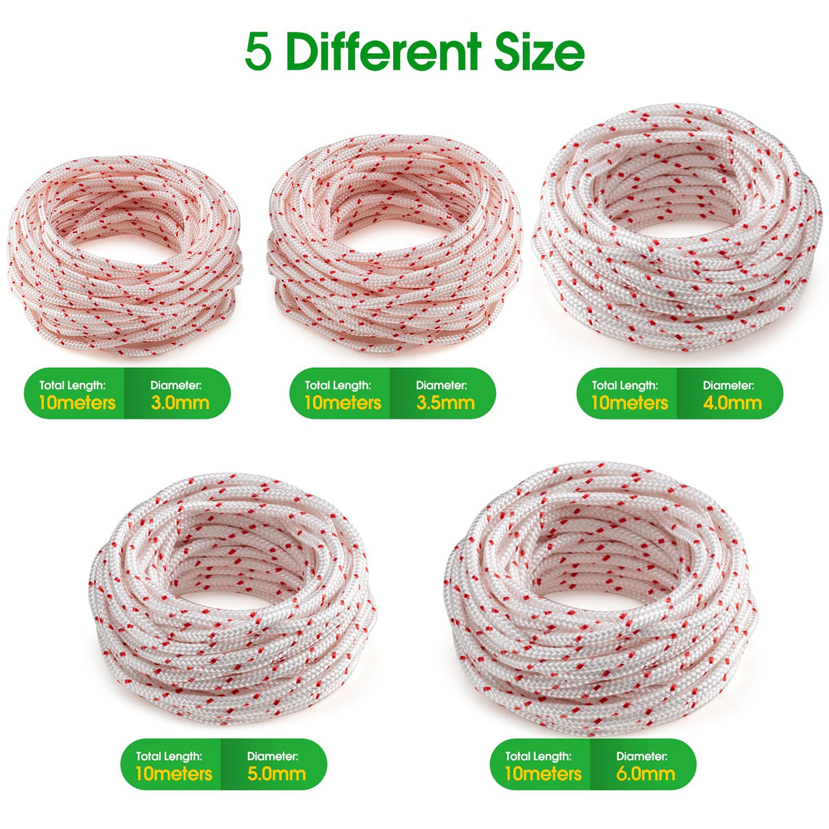 RayTour replacement cord for lawn mowers and trimmers reduces downtime