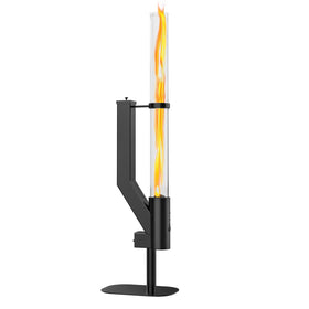 Rayzi 58-inch pellet stove with spiral flame for patio ambiance