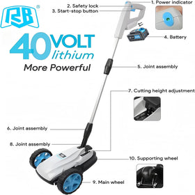 RB 9-Inch small lawn mower brushless motor delivers efficient performance.