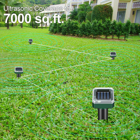 RC Tech Trading ultrasonic stakes deter moles and gophers humanely in lawns