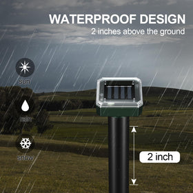 RC Tech Trading Weatherproof mole repellent withstands rain and snow for durable outdoor use