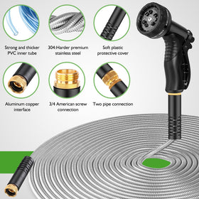 Rcfunkid metal nozzle shows 10-pattern spray versatility for watering and cleaning