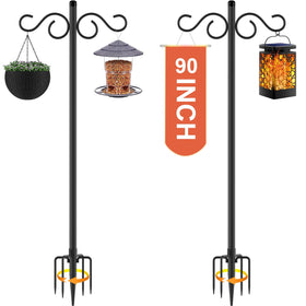 RCUICA double shepherd hooks with a 90-inch pole for versatile outdoor displays.