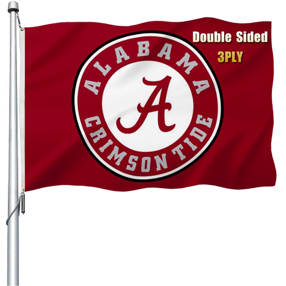 RDEDAO Alabama flag 3x5 double-sided reads clearly from both sides for storefront visibility.