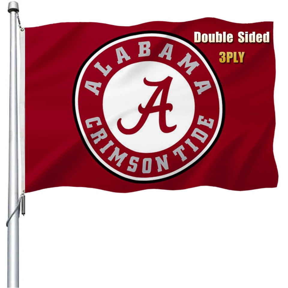 RDEDAO Alabama flag 3x5 double-sided reads clearly from both sides for storefront visibility.