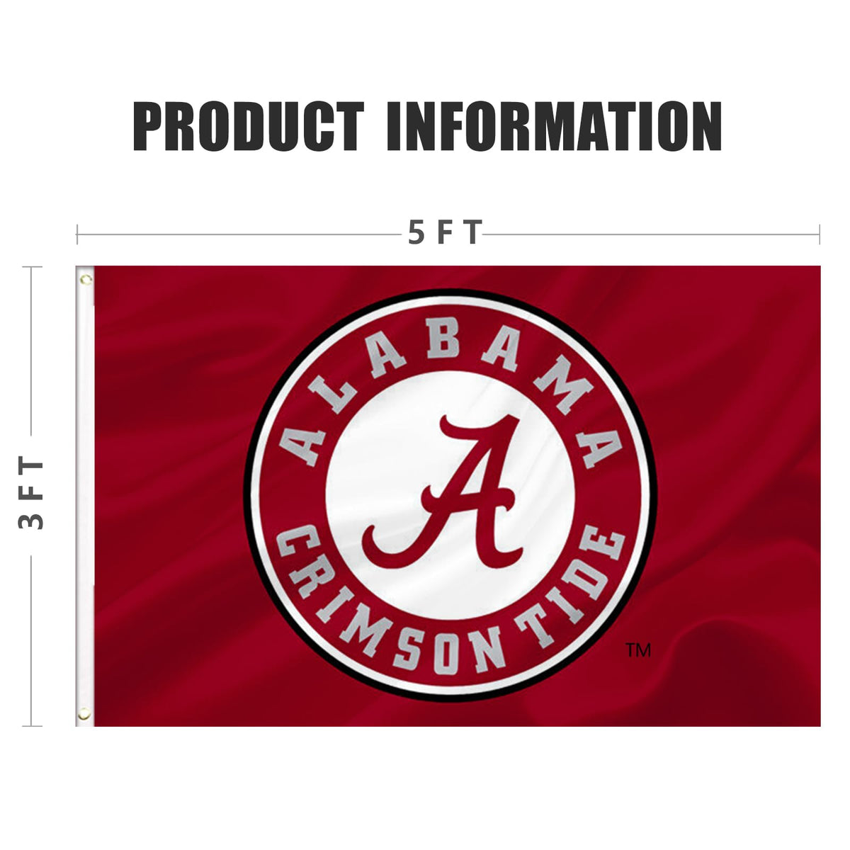 RDEDAO Alabama flag 3x5 ready for outdoor display across venues.