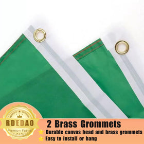 RDEDAO Mexico flag brass grommets ensure secure hanging and long-lasting durability.