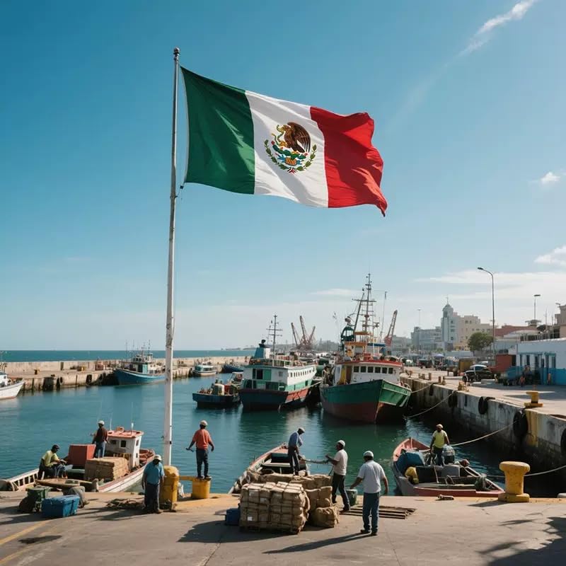 RDEDAO Mexico flag easy-hang setup with brass rings simplifies mounting.